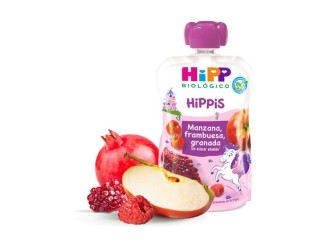 Bolsita de manzana, frambuesa y granada Bio 6m+