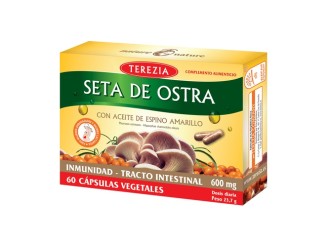 Seta de ostra con aceite de espino amarillo