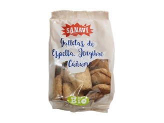 Galletas de espelta, jengibre y cáñamo Bio