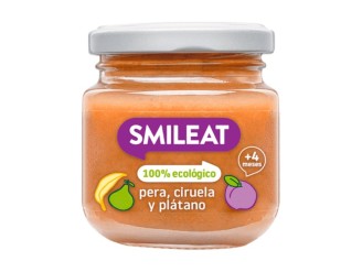 Tarrito de pera, ciruela y plátano 4m+